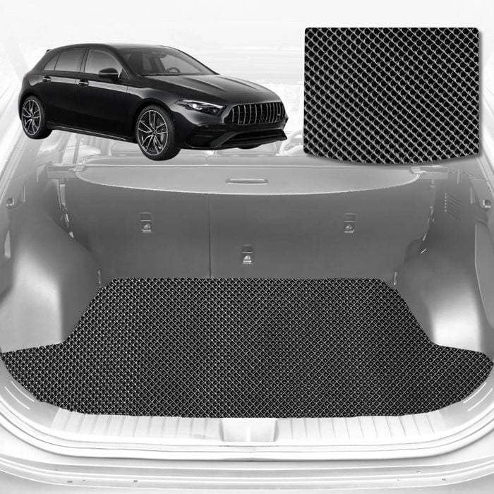 6D Diamond Car Boot Mat for Mercedes-Benz A-Class (W177)2018-Current-Sedan-Cargo Mat-Black-Outback GT