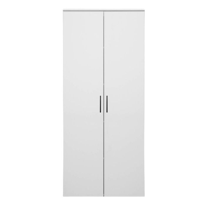European Cabinetry White Slim Square Black Stockholm Storage Cupboard