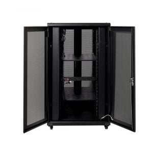 4Cabling 27RU 800mm Wide x 1000mm Deep Server Rack with Bi-Fold Mesh Doors
