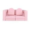 Costway 8pcs Kids Modular Play Sofa Convertible Foam Couch Set - Pink