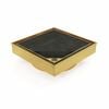 Forme 110 × 110mm Brushed Gold PVD Stainless Steel Tile Insert Floor Waste