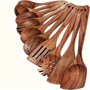 Teak Wood Cookware Set