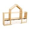 Jooyes Kids Room Divider Bookcase Display Unit With Drawer - Oak | 160cm | Display Shelf