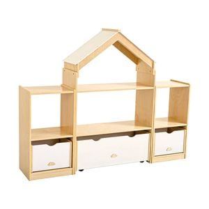 Jooyes Kids Room Divider Bookcase Display Unit With Drawer - Oak | 160cm | Display Shelf