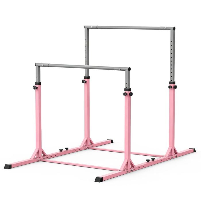 Advwin Kids Gymnastics Bar, Adjustable Uneven Bars & Kip Bar For Home Training, Double Horizontal Bars, 150kg Weight Capacity