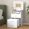 Alfordson Dressing Table Stool Set Bedside Table White