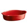 Emile Henry 29cm Ceramic Oven Baking Dish Oval Medium Burgundy