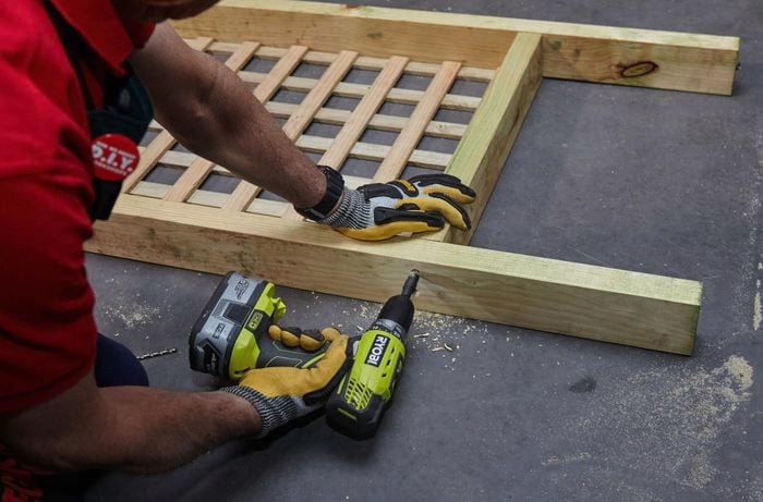 DIY Step Image - How to build a D.I.Y. timber garden arbour . Blob storage upload.