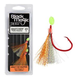 Black Magic Snapper Snatcher With 4/0 KL Fishing Hook Flattie Snatcher