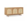 Cove Natural Oak 3 Door Rattan Arch Sideboard Buffet