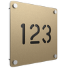ProtectorAl 280 x 280mm Gold Matt ACM Cut Through Custom House Sign
