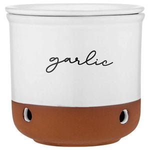 Ladelle Eco 10cm Terracotta White Garlic Vault Food Storage