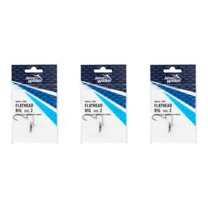 3x Jarvis Walker Tangle Free Flathead Rig Hooks Size 2