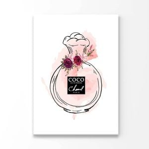 Floral Fashion Perfume Bottle Print 100% Australian Made 90x120cm (Stretched Canvas)