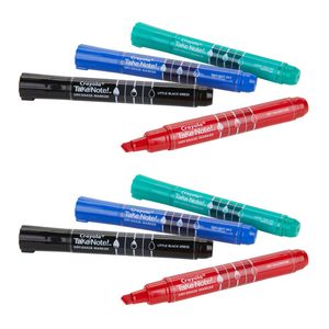 8x Crayola Take Note! Quick-dry White Board Markers Chisel Tip Writing Pen