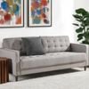 Zinus  3 Seater Sofa Mid-century Couch - Stone Grey