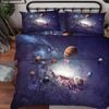 3D Space Planets 45 Bedding Set Pillowcases Quilt Duvet Cover Set Queen King