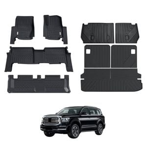 AUSGO Floor Mats Boot Liner Back Seat Protector Set for GWM Tank 500 7-Seat 2024-Onwards Floor Liners Cargo Mat Kick Mats