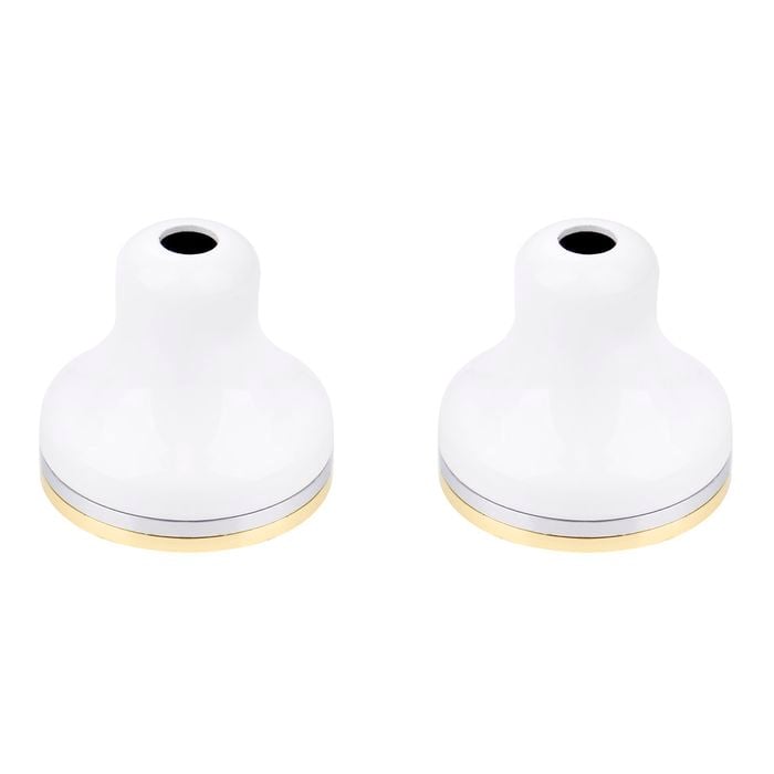 Shaw & Mason White Basin Flange - 2 Pack