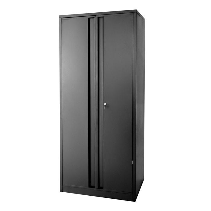 Pinnacle 1680 x 760 x 380mm Gloss Black Lockable Garage Cabinet