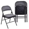Costway 4PCS Folding Fabric Dining Chair Portable Padded Seat Metal Frame