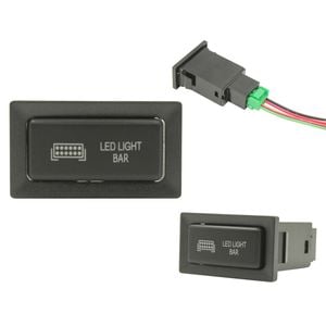 Switch Boss Horizontal Push Switch fits pre-2002 Toyota 75/78/79/80/90/95 Series - LED Light Bar