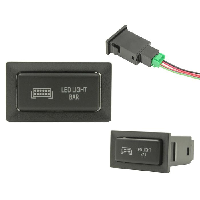 Switch Boss Horizontal Push Switch fits pre-2002 Toyota 75/78/79/80/90/95 Series - LED Light Bar