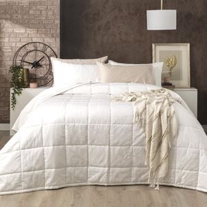 Ddecor Home Mosaic 500tc Cotton Jacquard Comforter Set Queen Bed White