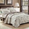 Quilted Queen/King Size Cotton Coverlet Bedspread Set Bird Flower