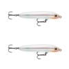2x Rapala 10cm Skitter V Topwater Walk The Dog Style Fishing Lures -Glass Ghost