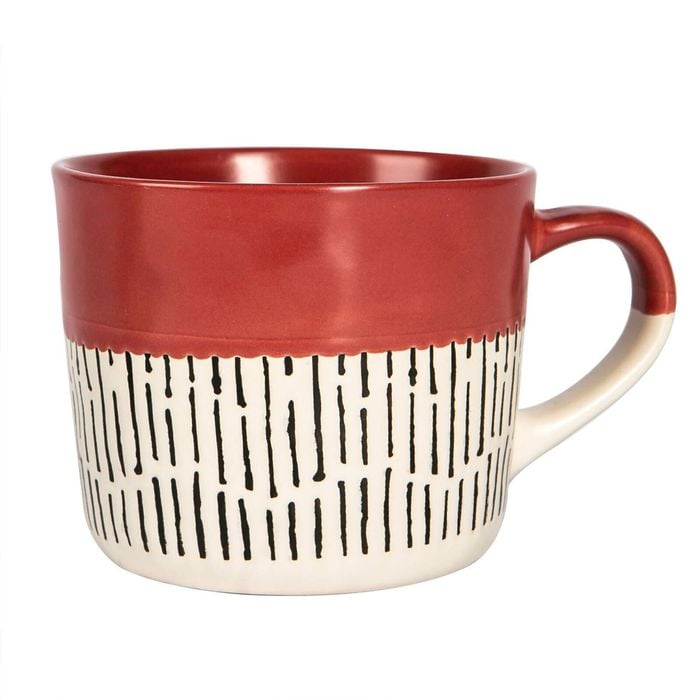 Nicola Spring Dipped Dash Stoneware Coffee Mug - 450ml
