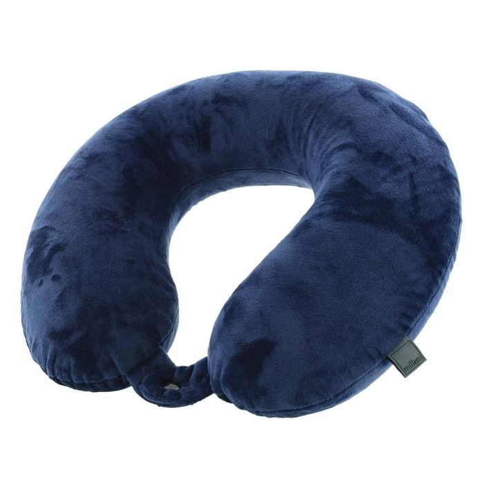 Milleni Memory Foam Comfort Ergonomic Air Travel Neck Pillow Neck Support Flight  Blue