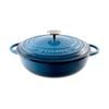 Pyrolux Pyrochef 24cm/2.5L Cast Iron Round Low Chef Pan w/ Lid Pot Ocean Blue