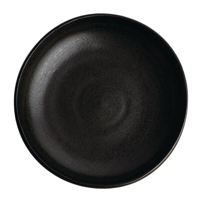 Olympia Canvas Coupe Bowl Delhi Black 230mm 6 Pack Dinnerware Tableware Hospitality Supplies
