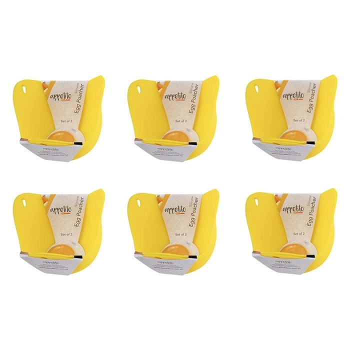 6x 2pc Appetito Silicone Egg Poachers Home/Kitchen Cooking Assorted