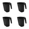 4PK AgBoss Pet and Livestock Plastic Food Scoop FeedMaxx 1kg Black