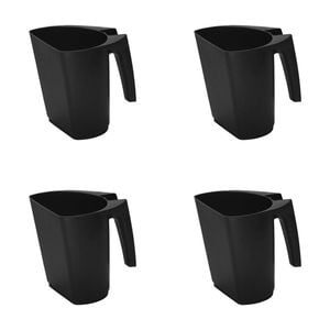 4PK AgBoss Pet and Livestock Plastic Food Scoop FeedMaxx 1kg Black