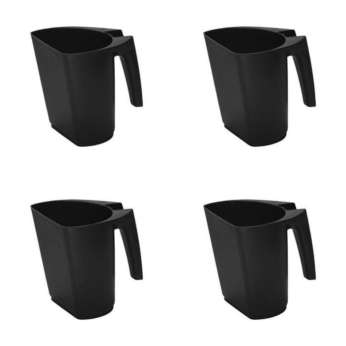 4PK AgBoss Pet and Livestock Plastic Food Scoop FeedMaxx 1kg Black