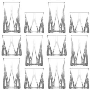Lav 12pc Zoey Glass Tumbler Set - 300ml/380ml