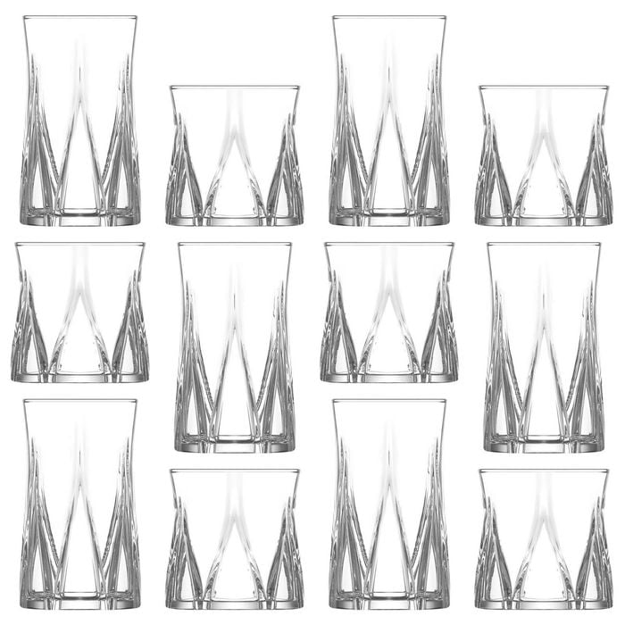 Lav 12pc Zoey Glass Tumbler Set - 300ml/380ml