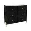 Costway Chest Of Drawers Storage Cabinet Tower Dresser Tallboy 6 Drawer Black