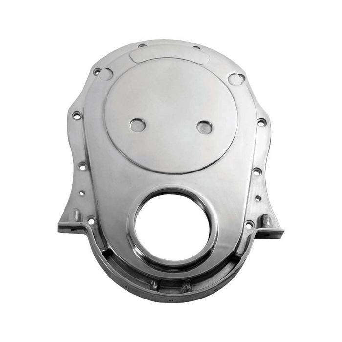 Cal Custom Big Block Chev Timing Cover Polished Aluminium, BBC, Chevrolet