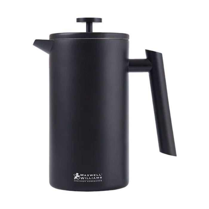 Maxwell & Williams Blend Robusta Double Wall Stainless Steel 1L Plunger - Black