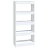 vidaXL Book Cabinet/Room Divider White Engineered Wood Storage Rack Bookcase