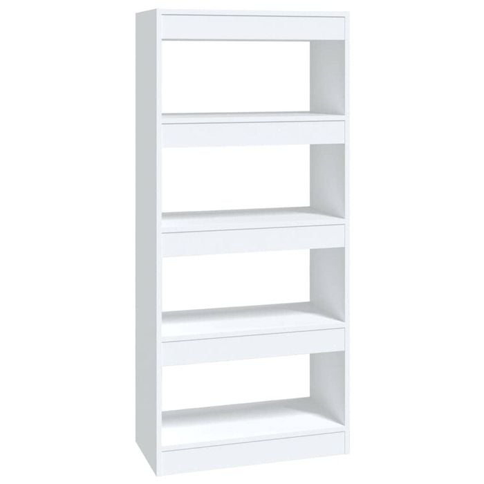 vidaXL Book Cabinet/Room Divider White Engineered Wood Storage Rack Bookcase