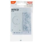 Taskmaster 90 x 45mm White Hinge Repair Plate - 2 Pack