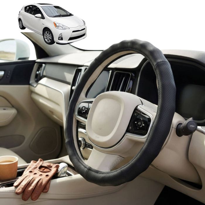 Australian Goose Steering Wheel Cover for Toyota Prius C 2012 - 2020 (NHP10) Circle Black