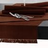 Hoydu Cotton Ribbed Table Runner 45cm x 150cm - Copper