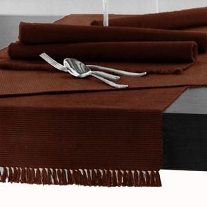 Hoydu Cotton Ribbed Table Runner 45cm x 150cm - Copper
