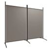 vidaXL 2-Panel Room Divider Anthracite Fabric Privacy Screen Separator Folding